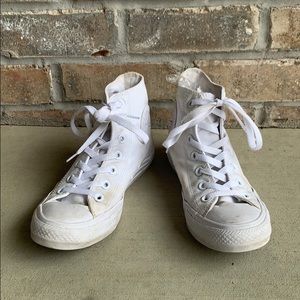 Women's White Converse High-tops